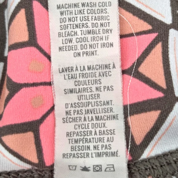 Aerie Women's Leggings with Pink and Brown Geometric Pattern Size L EUC - Picture 13 of 16